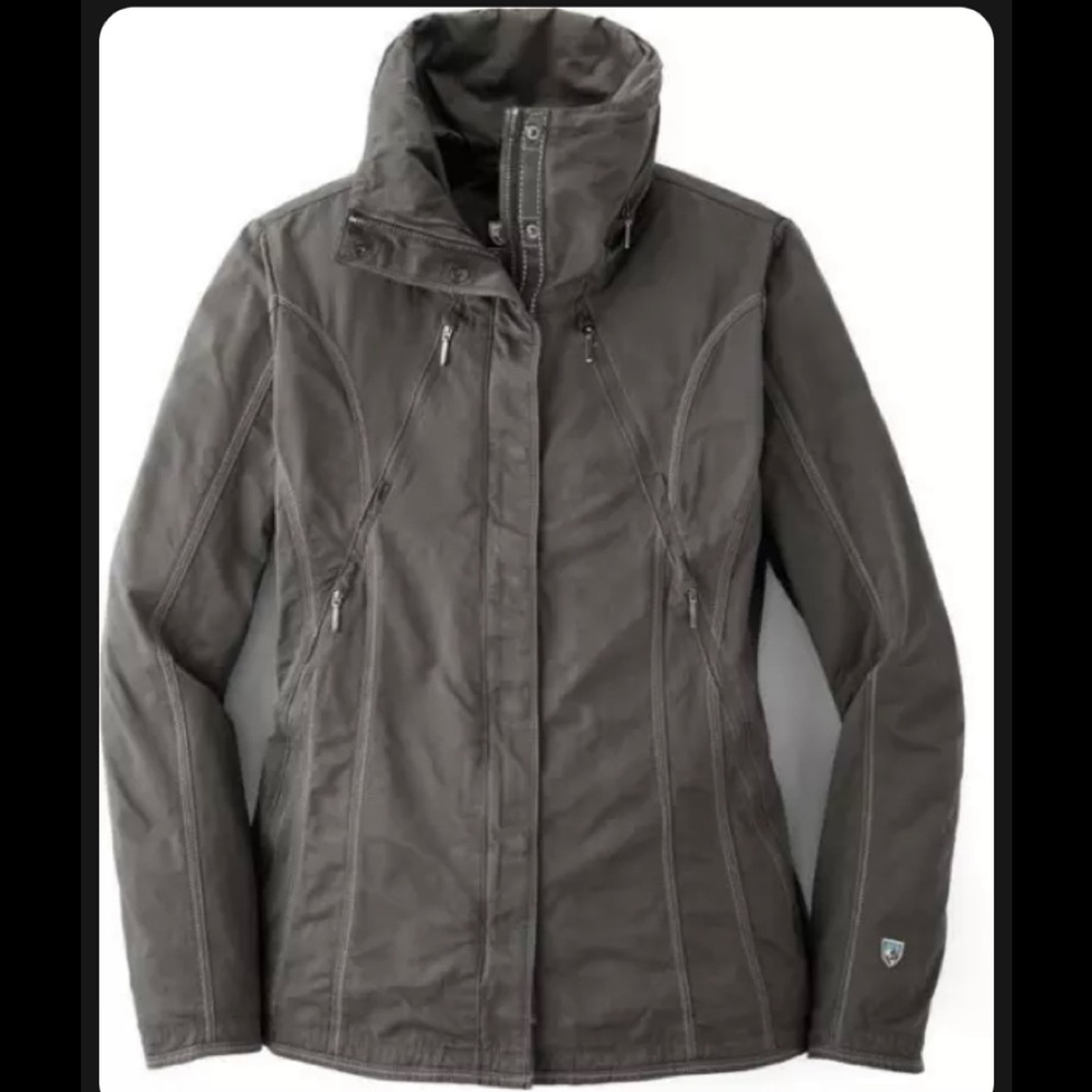 KUHL Lena Jacket Women's Hood Zipper Casual Waxed Travel Lightweight XS X-Small